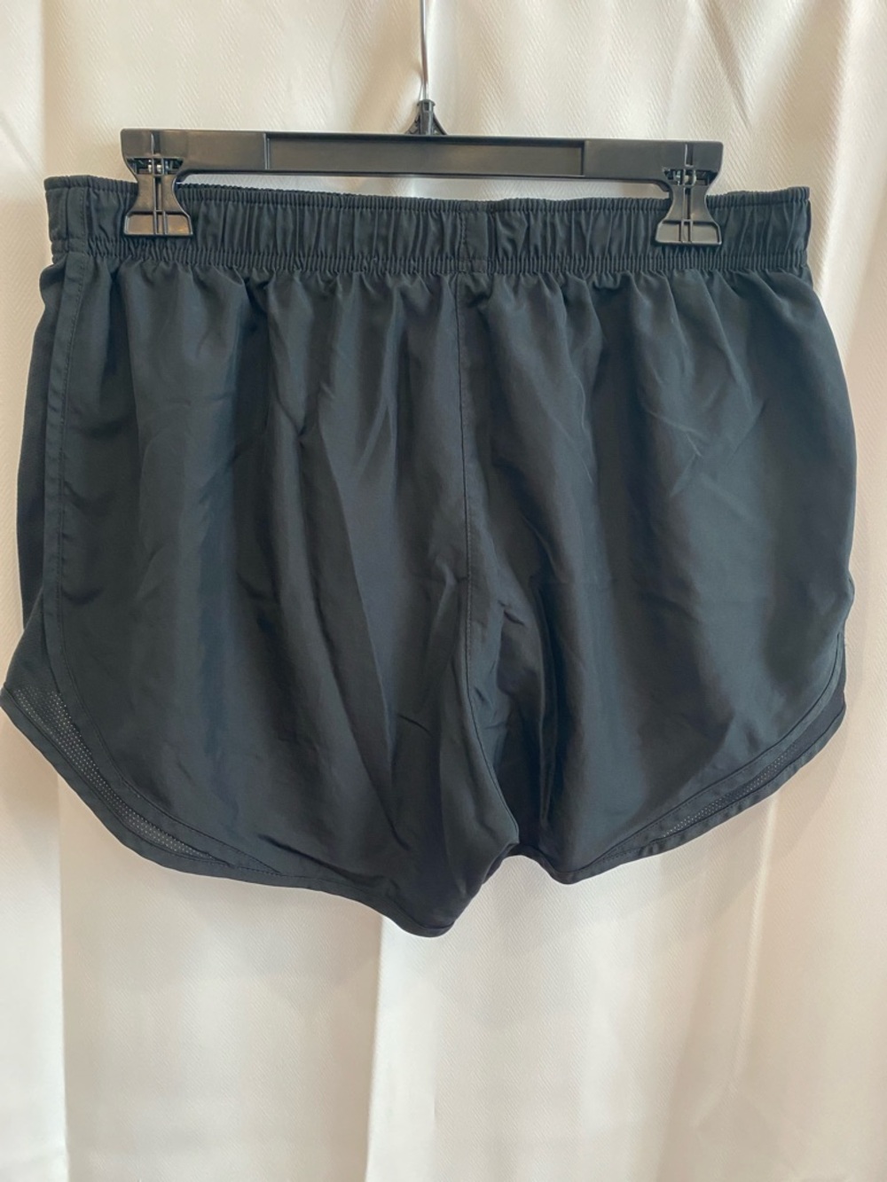 Women’s Nike Black Athletic Running Shorts with Swoosh - Picture 2 of 3